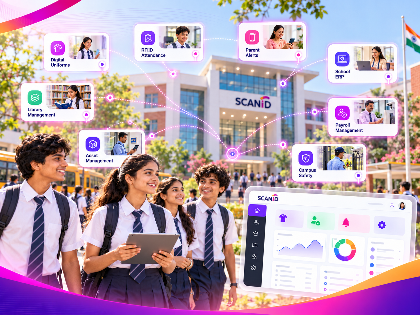 SCANiD smart RFID school gateway for automated attendance and campus safety