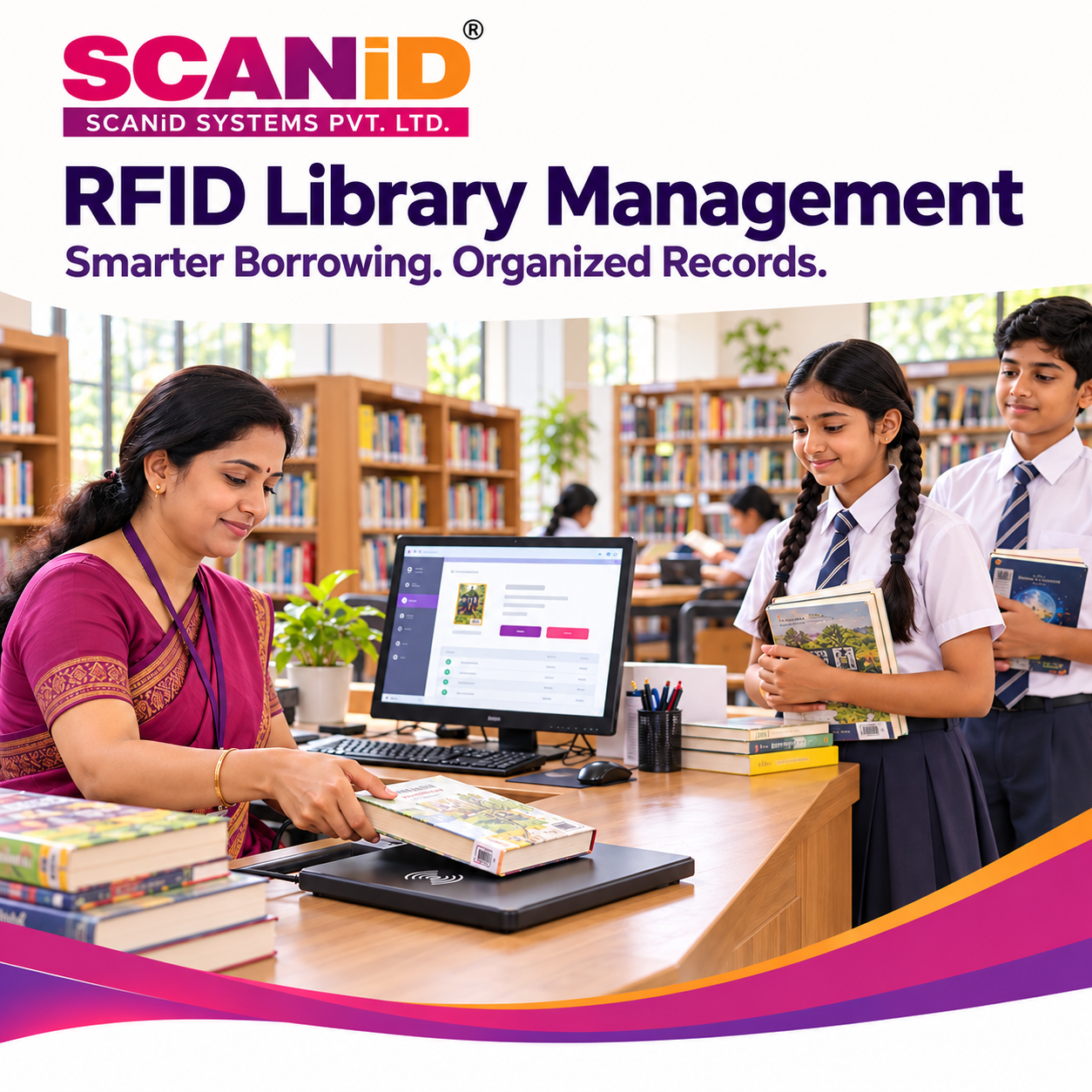 SCANiD RFID Library Management with book checkout