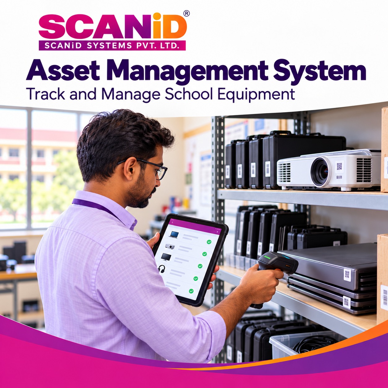 SCANiD Asset Management System for tracking school equipment