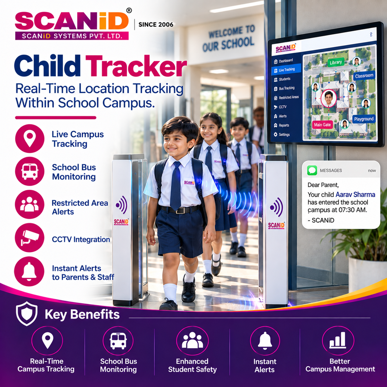 SCANiD child and school transport tracking system