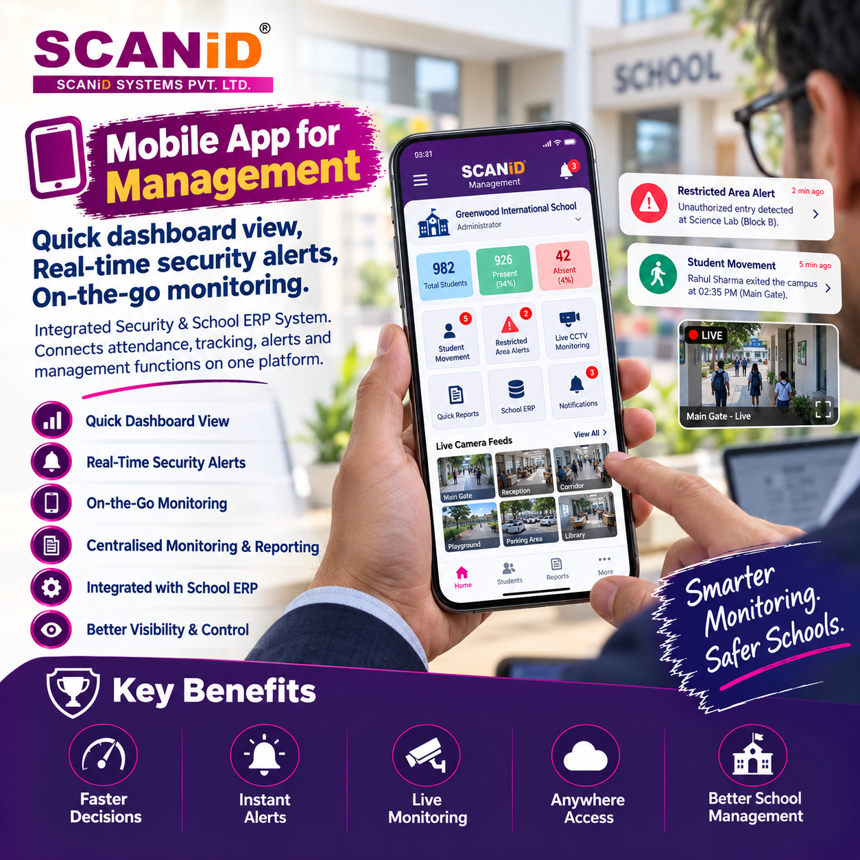 SCANiD mobile app for school management